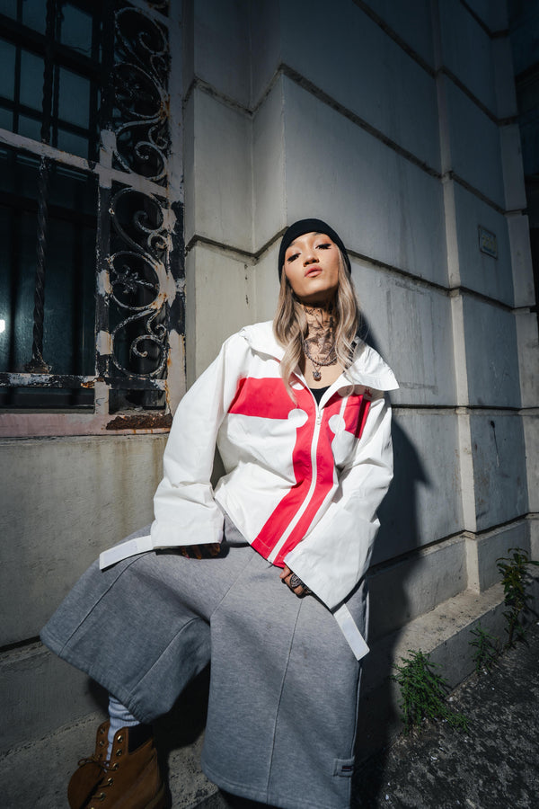 PRE-ORDER: White & Red WINDBREAKER