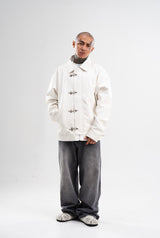 PRE-ORDER: SPONGEBOB LEATHER JACKET WHITE