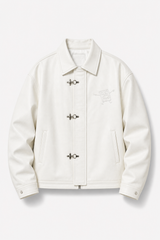 PRE-ORDER: SPONGEBOB LEATHER JACKET WHITE