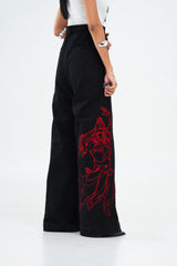 PRE-ORDER: ZUKO BLACK/RED JEANS