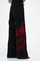 PRE-ORDER: ZUKO BLACK/RED JEANS