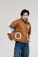 PRE-ORDER: BROWN FAUX FUR KORRA JACET